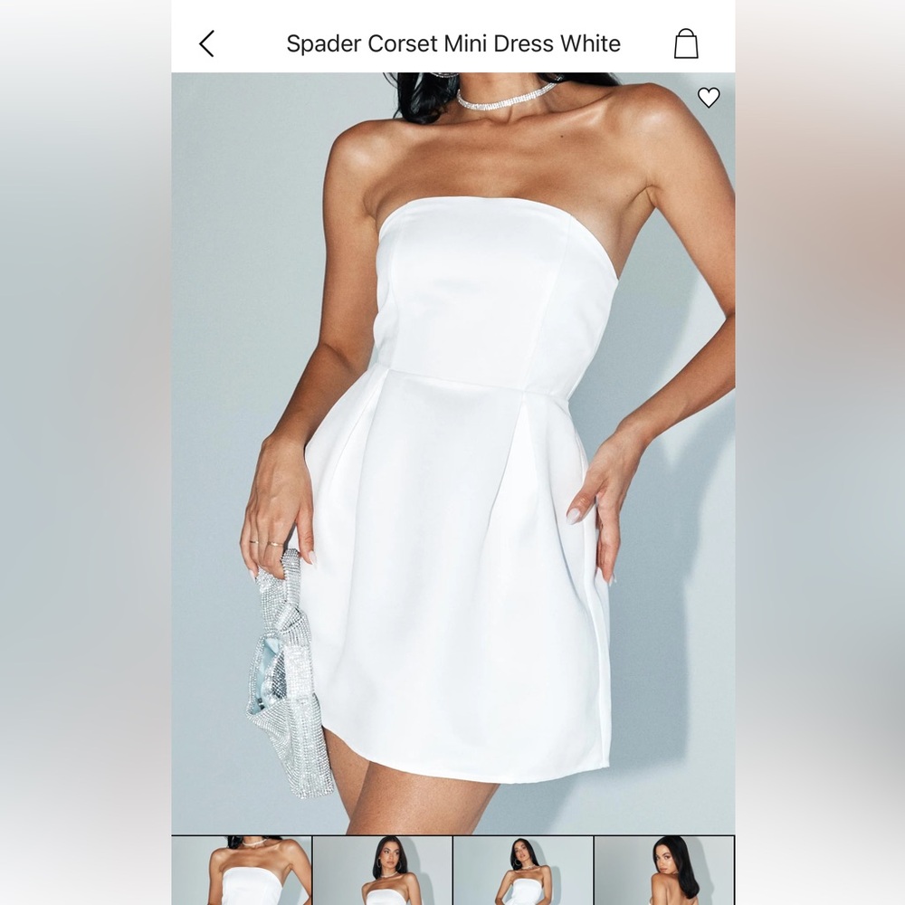 Princess Polly Strapless Cream Dress